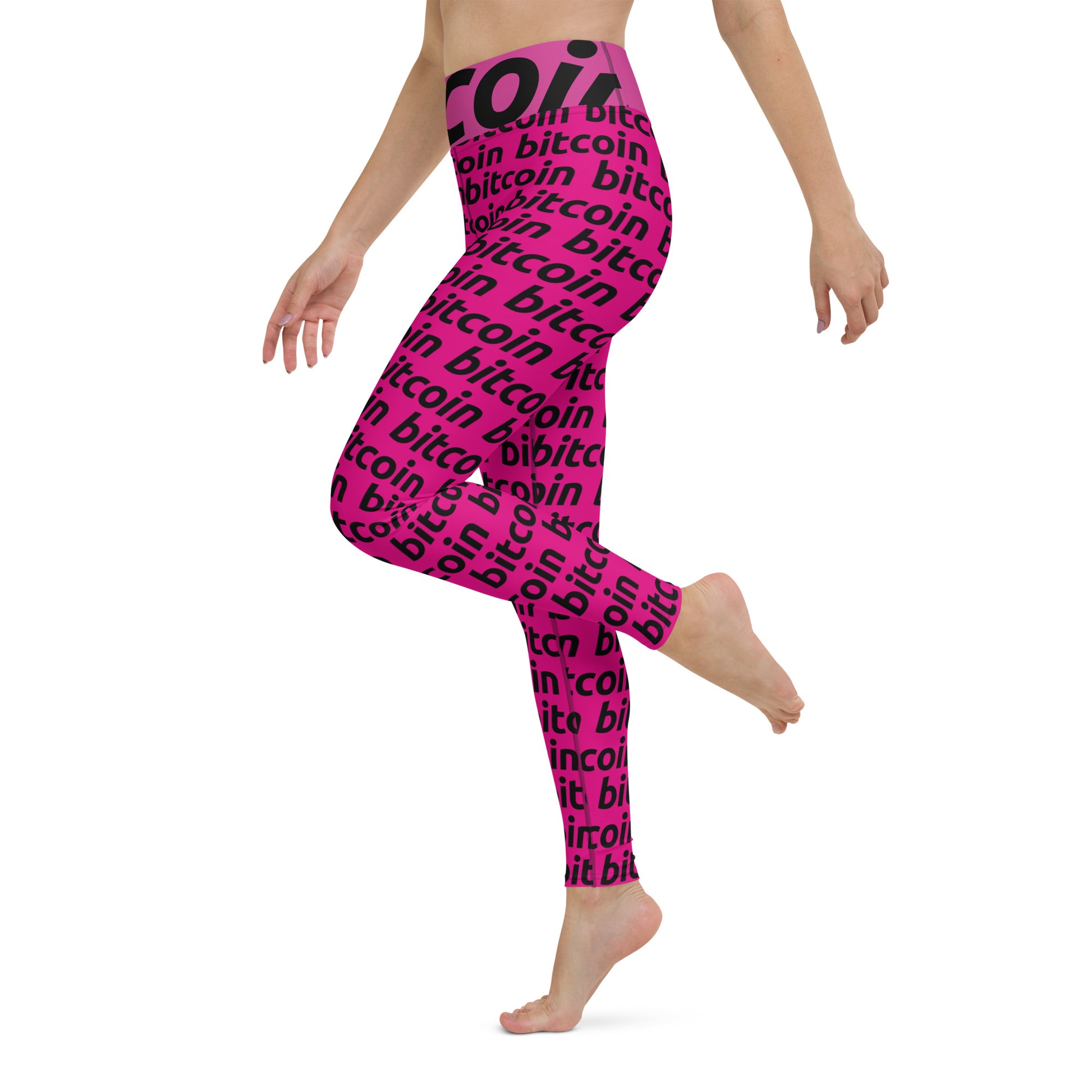 Bitcoin Amarena Yoga Leggings printful