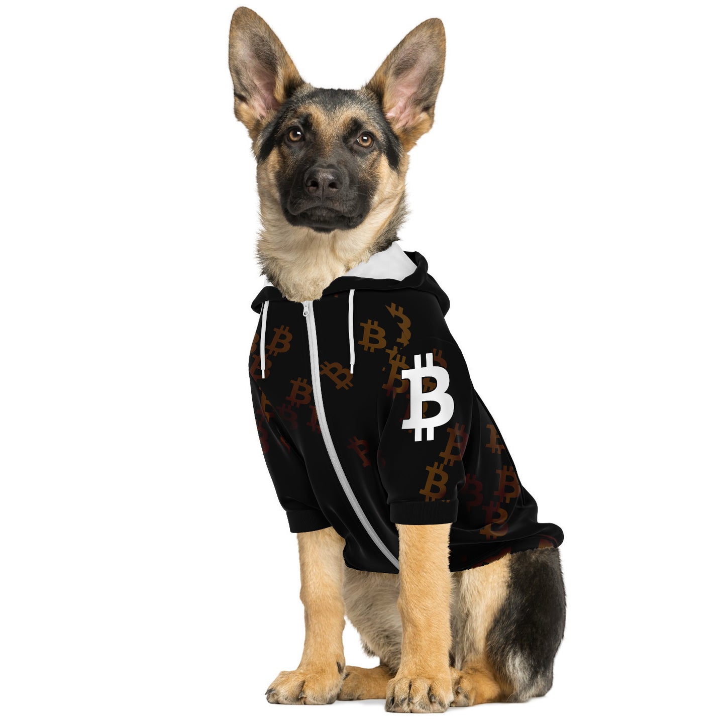 Bitcoin Pet | Athletic Dog Zip-Up Hoodie - AOP | bitcoin-pet-apparel | Subliminator