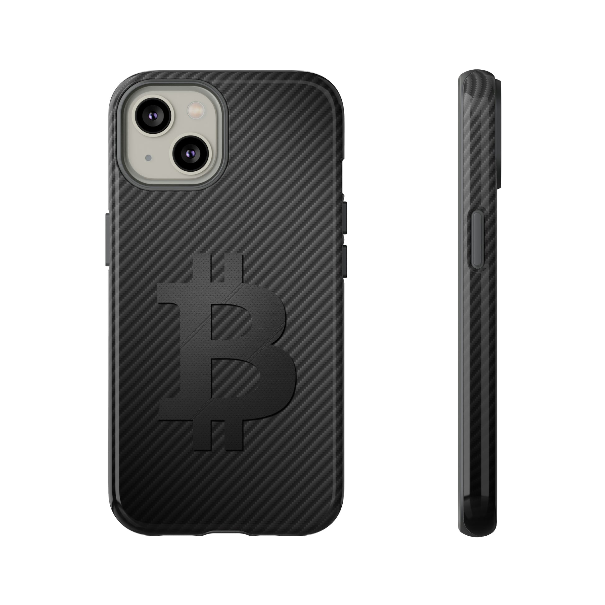 Bitcoin Fiber Blk Leather Tough Case In N Out Crypto