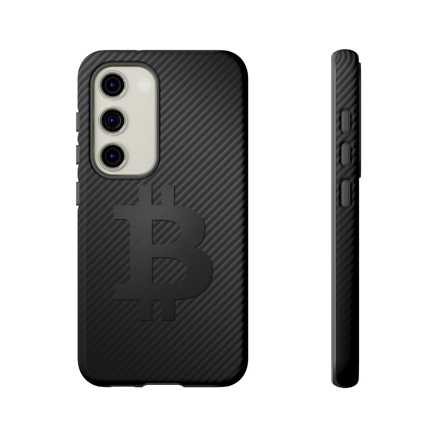 Bitcoin Fiber Blk Leather Tough Case In N Out Crypto