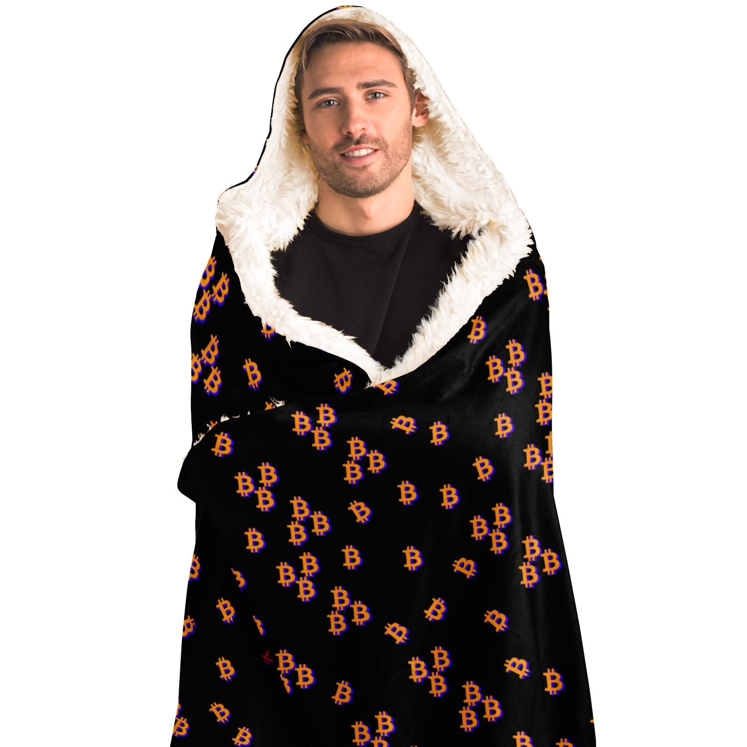 Bitcoin Lips Hooded Blanket In N Out Crypto