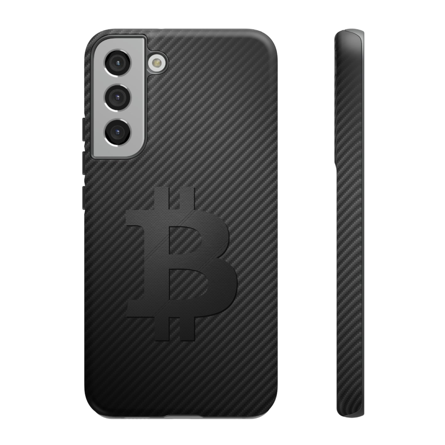 Bitcoin Fiber Blk Leather Tough Case In N Out Crypto