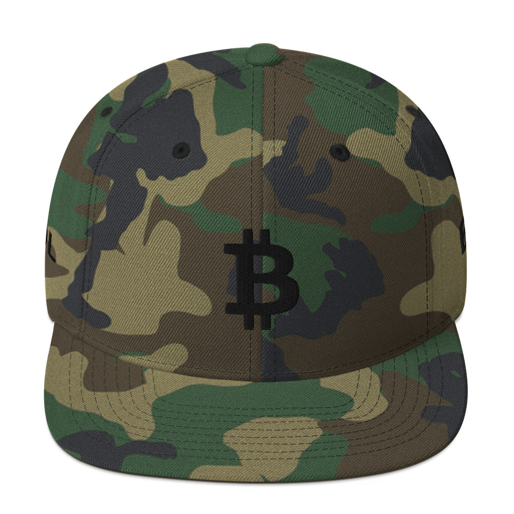 Bitcoin B Black Embroidered Hat