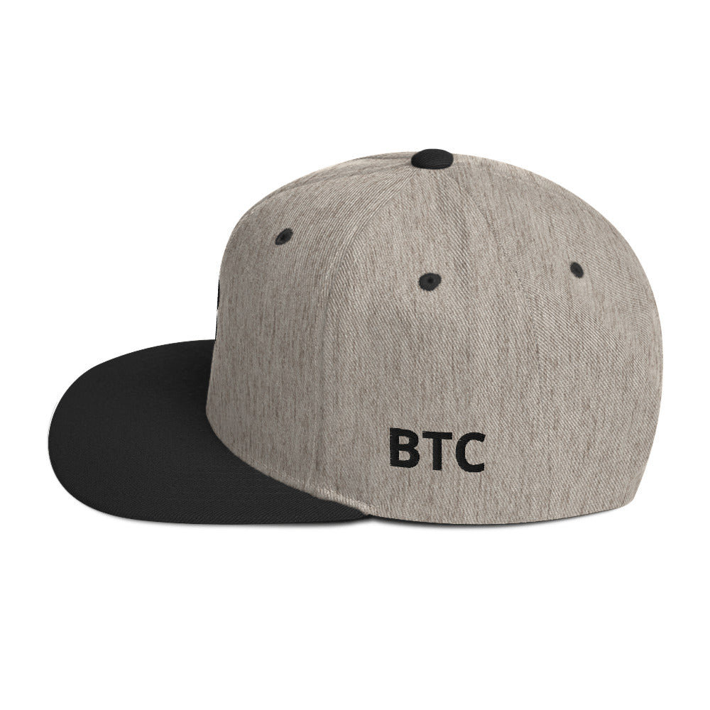 Bitcoin B Black Embroidered Hat