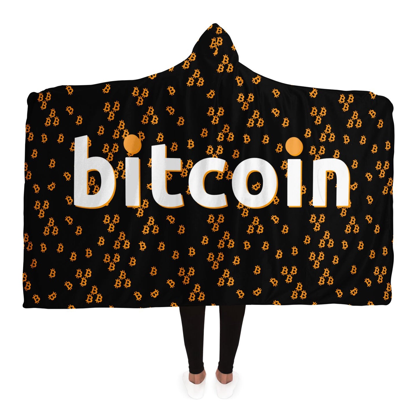Bitcoin Scatter Hooded Blanket