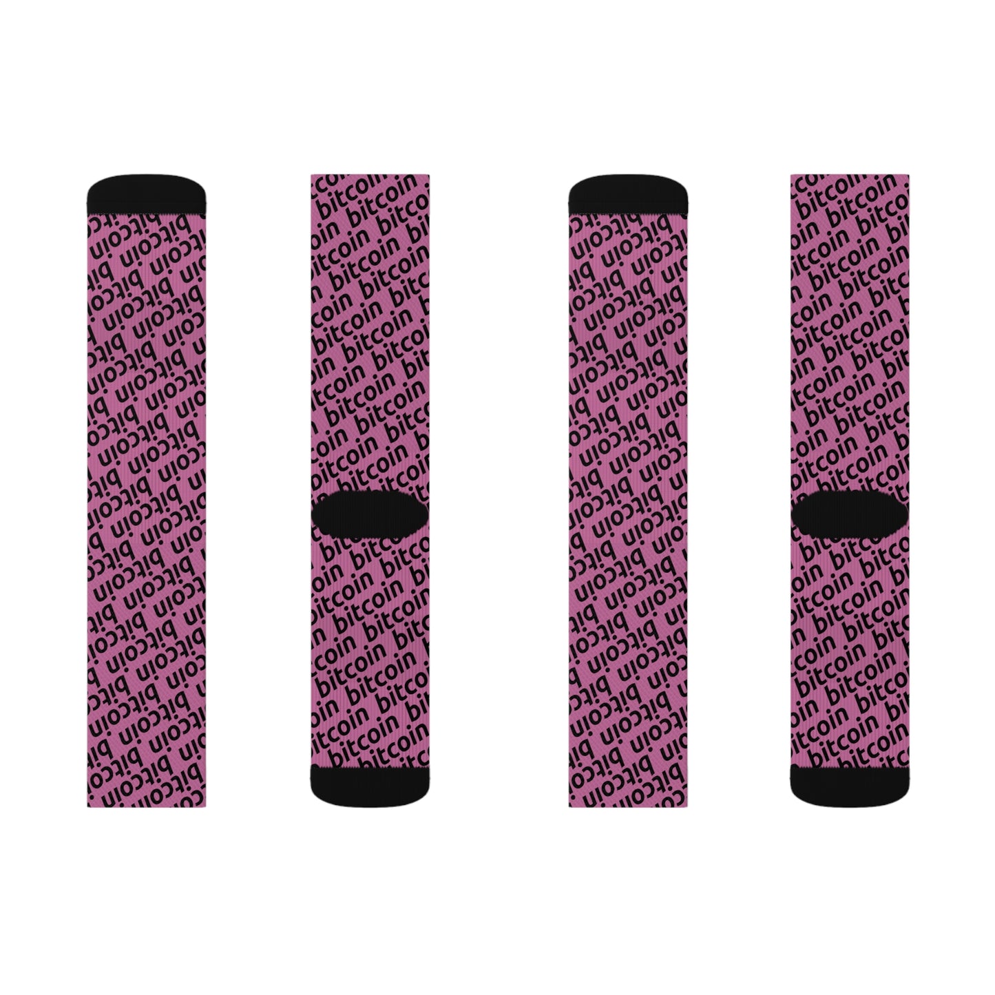 Bitcoin Pink Socks