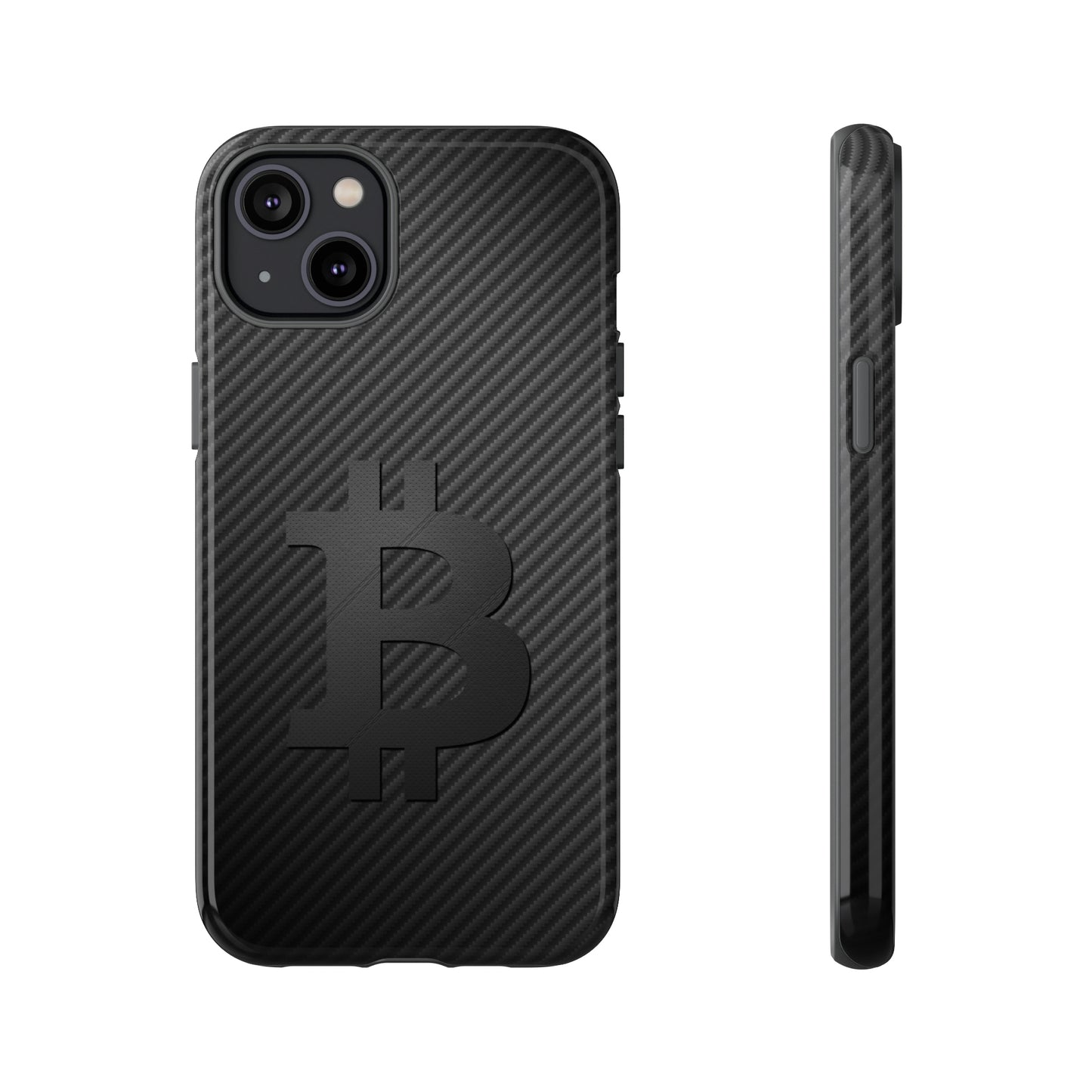 Bitcoin Fiber Blk Leather Tough Case In N Out Crypto