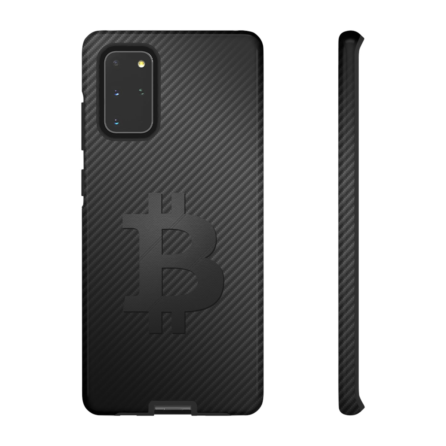 Bitcoin Fiber Blk Leather Tough Case In N Out Crypto