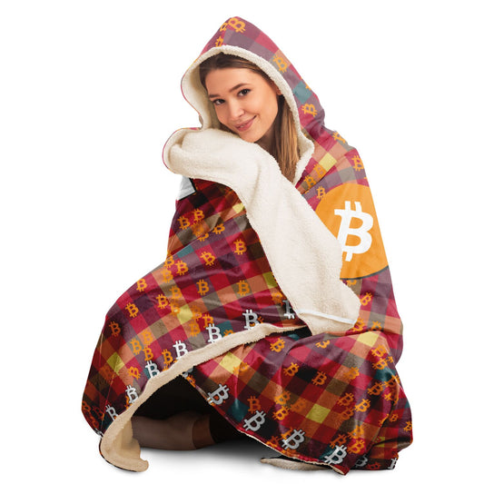 Bitcoin Fall Hooded Blanket