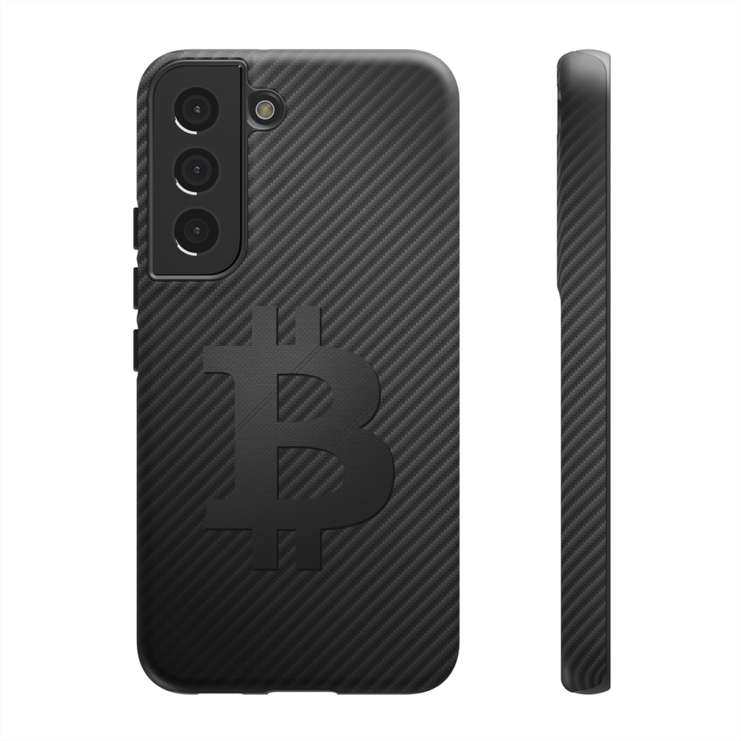 Bitcoin Fiber Blk Leather Tough Case In N Out Crypto