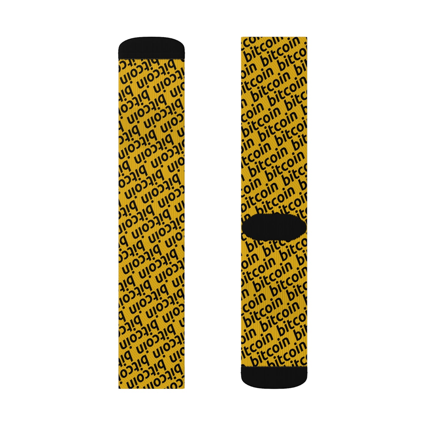 Bitcoin Yellow Socks Printify