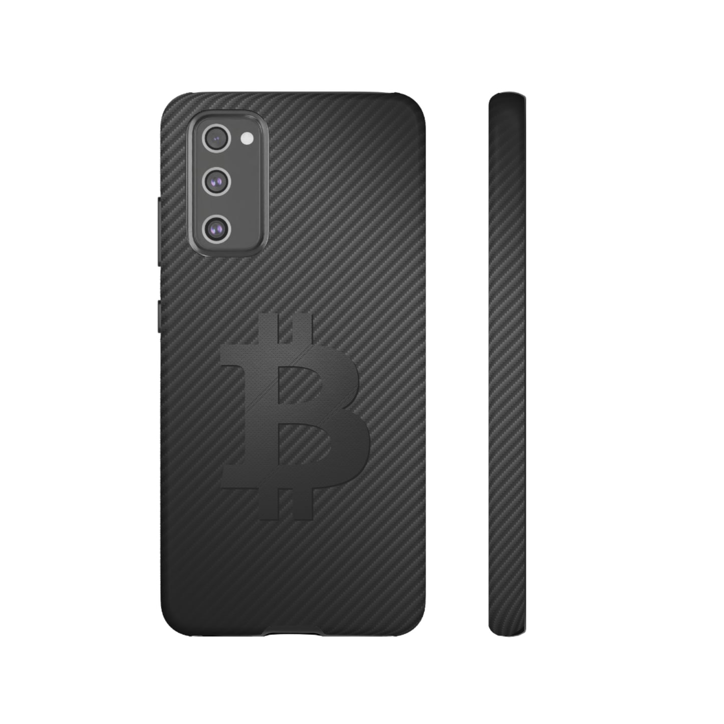 Bitcoin Fiber Blk Leather Tough Case In N Out Crypto