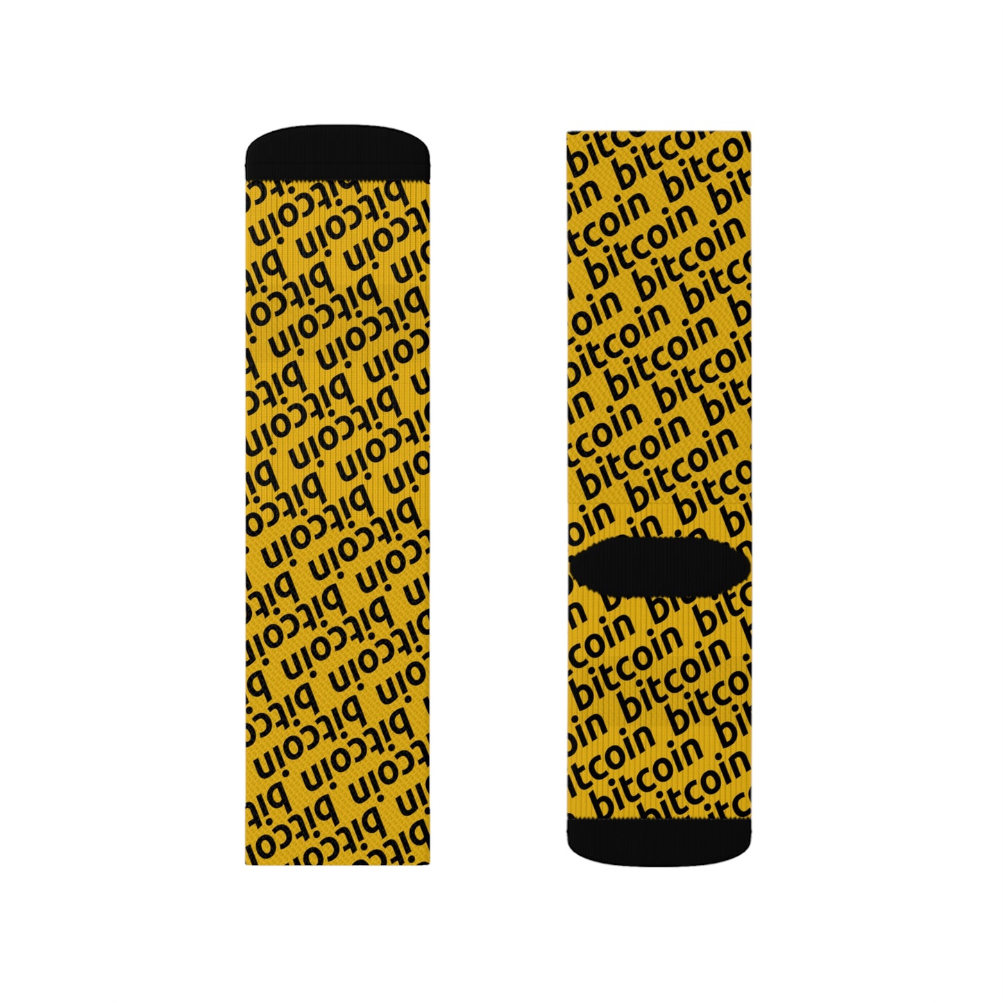 Bitcoin Yellow Socks Printify