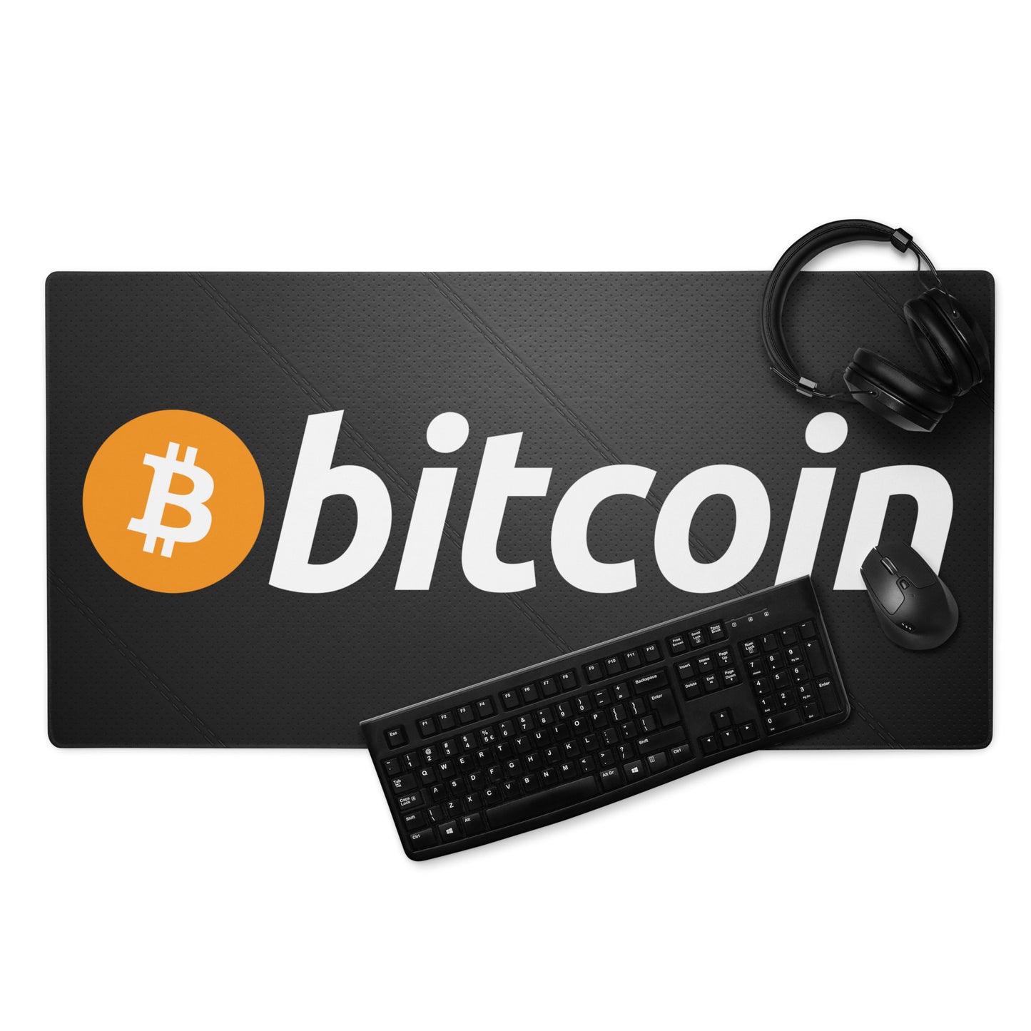 Bitcoin Logo Pelle Gaming Pad